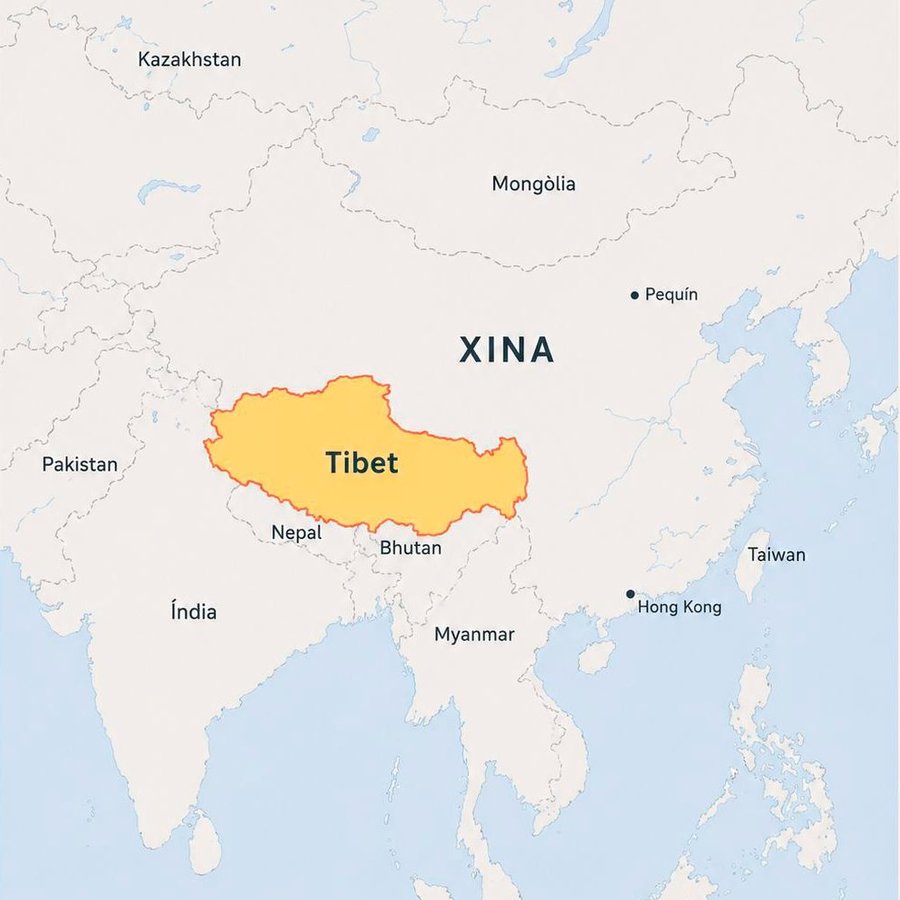 Mapa El Tibet